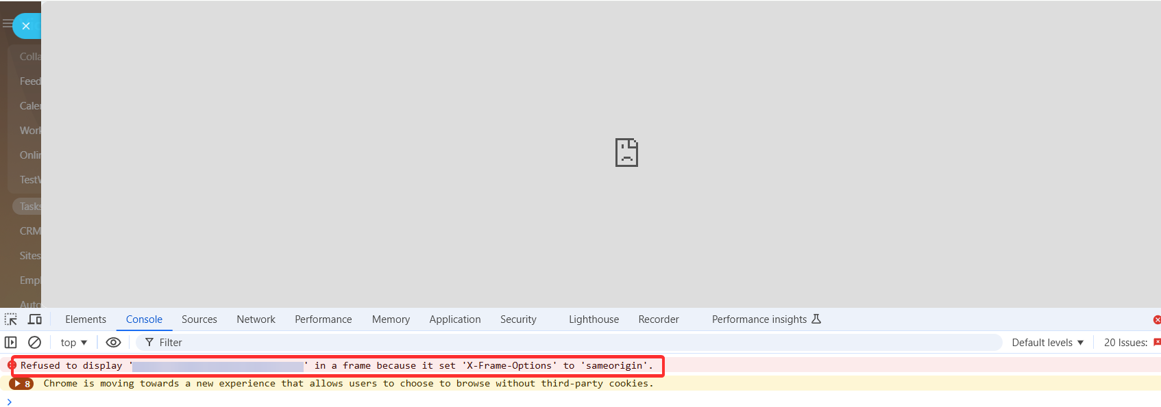 Refused to display in a frame
